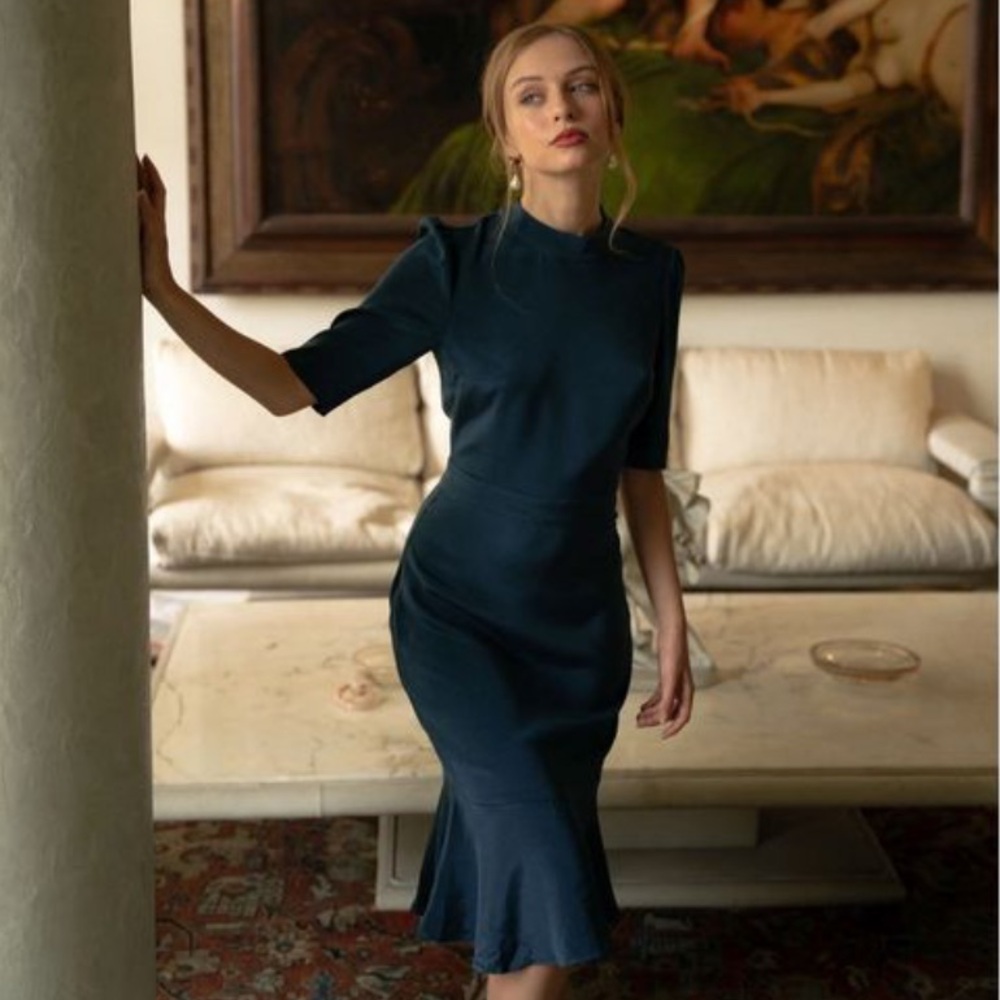 Gaala Paris Elegant Navy Blue Dress